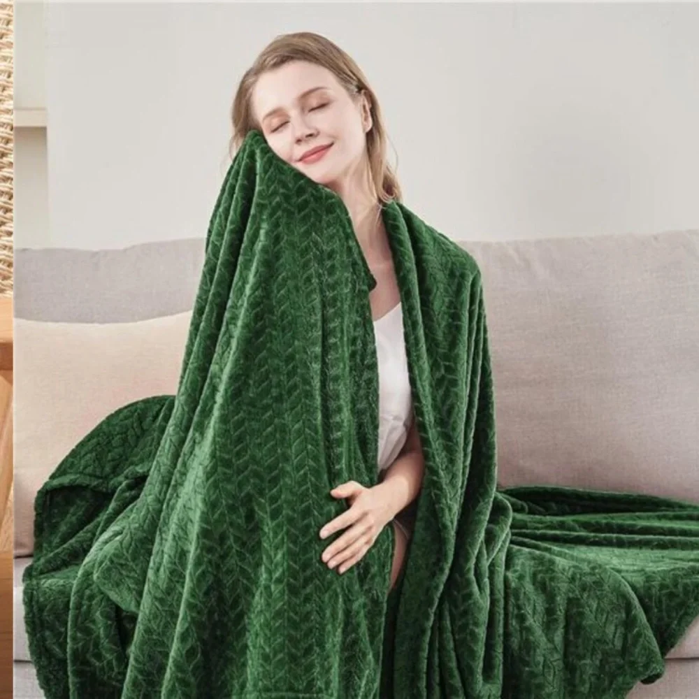 Fleece Throw Blankets, Super Soft Flannel Cozy Blankets for Adults